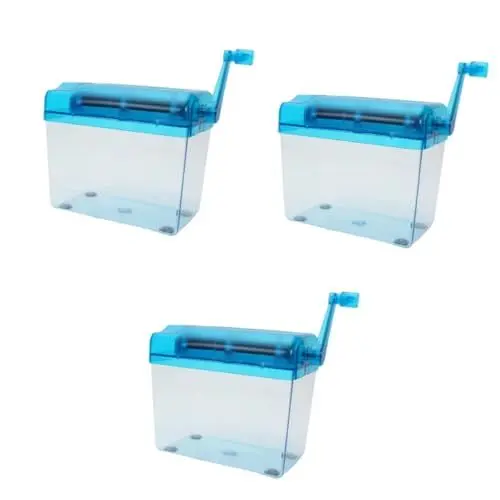 Produktbild: COHEALI 3 Stück Hand Papierzerkleinerer Manueller Aktenvernichter Mini Hand Aktenvernichter