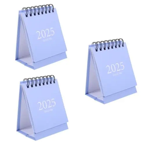 Produktbild: COHEALI 3st Tischkalender 2025 Taschenkalender Kleiner Tischkalender Stehender Mini-tischkalender Mini-stehpult Schreibtisch-fliping- Schultischkalender Papier