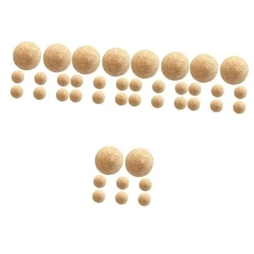 Produktbild: COHEALI 40 Stk Fußball Aus Holz Tischfußballspiel Austauschbare Kickerbälle Tischfußball Aus Kork Offizielle Tischfußballbälle Tischfußballball Offizieller Tabletop-spielball Mini-fußball