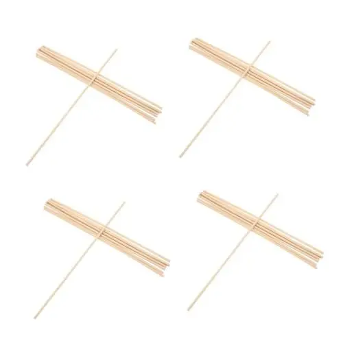 Produktbild: COHEALI 4 Sätze Gestickter Fächergriff Fan-DIY-zubehör Fächergriff Zum Basteln Lüftergriff Für Cosplay Fansticks Für Hochzeitsprogramme Stöcke Für Handfächer DIY-Stick Bambus 10 Stück * 4