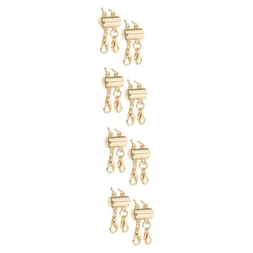 Produktbild: COHEALI 4 Sätze Halskette Schnalle Armbänder Stapeln Kettenverlängerung Armbandverschluss Schmuckherstellung Kettenverschlüsse Für Lagenlook Mehrfach-halskettenverschluss 2 Stück * 4