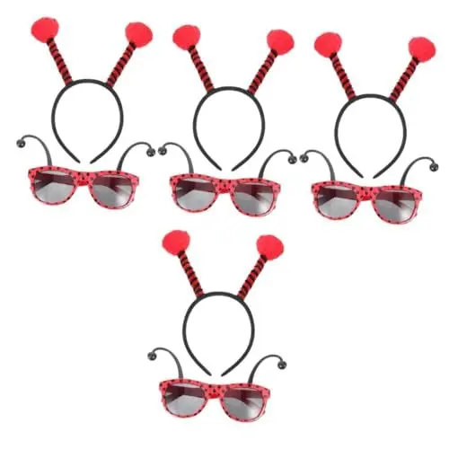 Produktbild: COHEALI 4 Sätze Party-requisiten Party-kopfbedeckung Haarschmuck Schnecken Stirnband Party-kopfschmuck Make-up-stirnbänder Kinderkleidung Für Mädchen Ostern Plastik Kostüme Fräulein Flügel