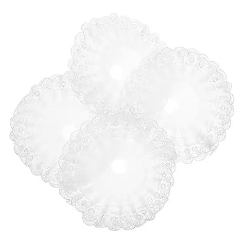 Produktbild: COHEALI 4 Stück Brautstrauß Spitzenkragen Hochzeit Braut Blumenhalter Kragen Spitzenkragen Bouquet Manschette Hochzeitszubehör Hochzeitsstraußhalter Weiß Polyester Halsband Künstlich