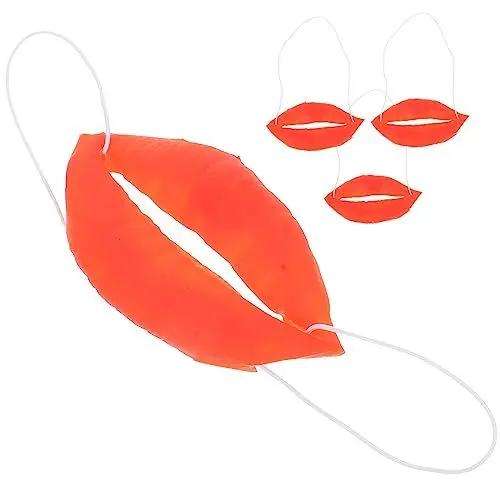 Produktbild: COHEALI 4 Stück Halloween-Scherz-Requisiten Halloween-lippe Halloween-kostüm-Requisiten Dekorative Mundstütze Rotlippen-Mund-Cosplay Falscher Mund Plastik Partybedarf Austauschbar