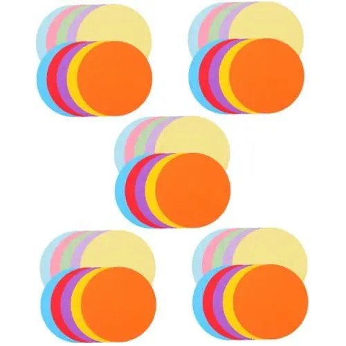 Produktbild: COHEALI 500 Blatt rundes farbiges Papier Kartonpapier in verschiedenen Farben zartes Malpapier basteln für kinder bastelmaterial für kinder buntpapier druckerpapier Bastelpapier herstellen