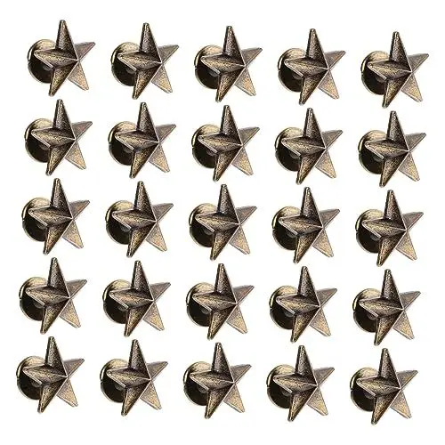 Produktbild: COHEALI 50 Stück Diy Fünfzackige Sternnieten Punk-kleidung Nagelkopfspitze Bohrgestänge Spike-nieten-perle Taschennieten Kleidungsspikes Kugelspitzen Dingding Schuhspitzen Legierung