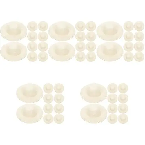 Produktbild: COHEALI 50 Stück Mini-Hut Mini-Strohhut Kleine Hüte Für Puppe Mini- -hüte Mexikanischer Hut Kleine Strohhüte Zum Basteln Mexikanischer Sombrero Mini-cowboyhut Hamster Partyhut Stoff