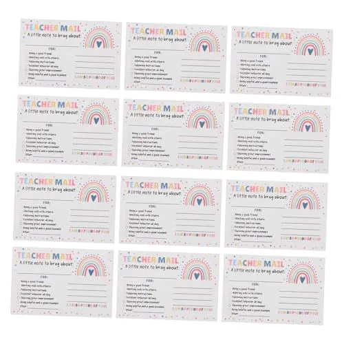 Produktbild: COHEALI 50 Stück Unterrichtsverhalten Kindergarten Ressourcen Postkarte Lehrerbedarf Für Das Klassenzimmer Grundschul Management Ressourcen Notizen Papier