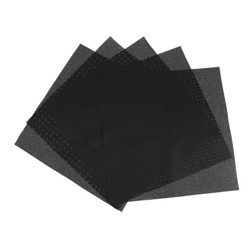 Produktbild: COHEALI 5 Stück Kreuzstoffe Schwarze Sticktücher Hitzebeständig Knitterfrei Nähmaterialien 30 X 30 cm
