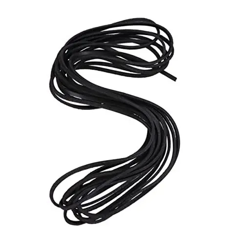 Produktbild: COHEALI 5 Rindsleder Seil Halskettenzubehör selber Machen Zubehör zur Schmuckherstellung Garnset für Schmuck Schnur aus Wildlederimitat armbandage Lederband Lederschnüre Black