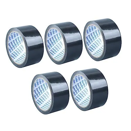 Produktbild: COHEALI 5 Rollen Klebeband packing tape paketband carpet tape Haftband Schutzband Teppichkantenband strapazierfähige Klebestreifen das Band Dichtungsband einseitiges Bodenband Black