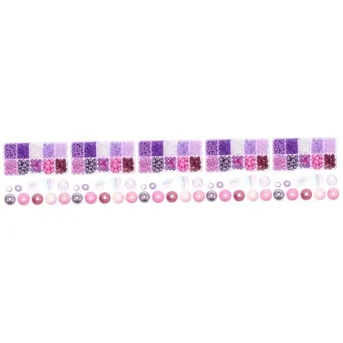 Produktbild: COHEALI 5 Sätze Perlen Zubehör Selber Machen Abstandsperlen Jadeperlen Zum Selbermachen Charms-perlen Gefälschte Jadeperlen Smaragd-armband Smaragd Schmuck Diy Schmuck Lose Plastik Violett