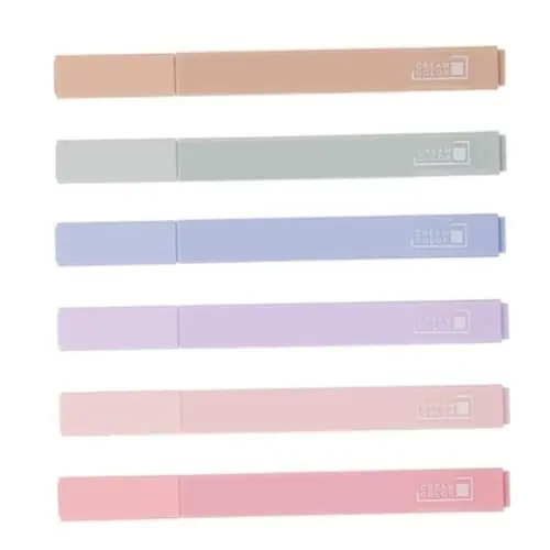 Produktbild: COHEALI 5 Sätze Textmarker Büro Mark Stift Markierungsstifte Mit Meißelspitze Buch Bunter Markierungsstift Metallmarkierungsstifte Stift Markieren Bunter Highlighter Plastik 6 Stück * 5