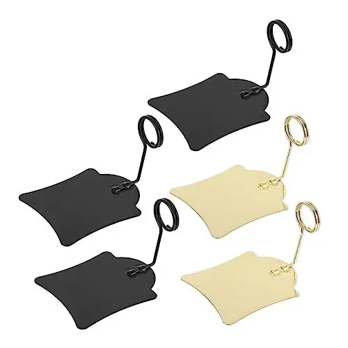 Produktbild: COHEALI 5st Preisschild-clip Label-schild-clip Fan-shop Warenzeichenhalter Clips Für Werbeschilder Clip Für Einzelhandelsetiketten Preisschildhalter Zeichenclips Anzeigen Rostfreier Stahl