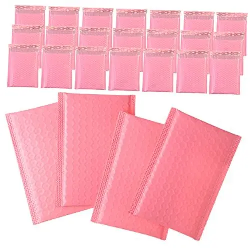 Produktbild: COHEALI Luftpolsterbeutel 60st Luftblasenbeutel Luftpolstertaschen Beutel Verpackungsbeutel Business-poly-mailer Bubble-versandtaschen Bubble Mailer Für Verpackungszwecke Schwarze Umschläge Sport Rosa