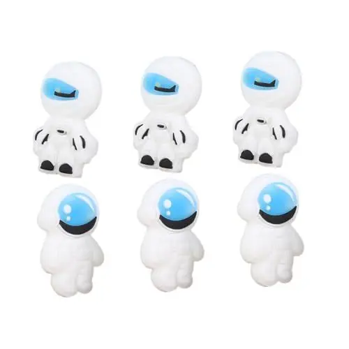Produktbild: COHEALI 6St Raumfahrer Radiergummi Mini-Spielzeug Mini-Neuheits-Radierer für Kinder radiergummi kinder erasers for Radiergummis für Kinder Gummi malen PVC-Weichkleber Weiß