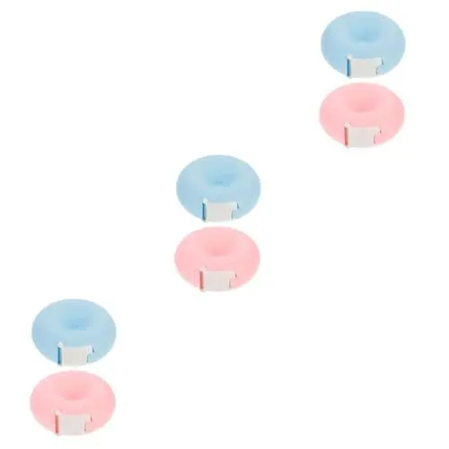 Produktbild: COHEALI 6 Stk Bandschneider Bandaufbewahrungsschneider Washi-tape-spender Mini- Wimpernband Packband Mit Abroller Desktop-dekor Bandspender Bandhalter Rutschfest Abs Werkzeug Büro