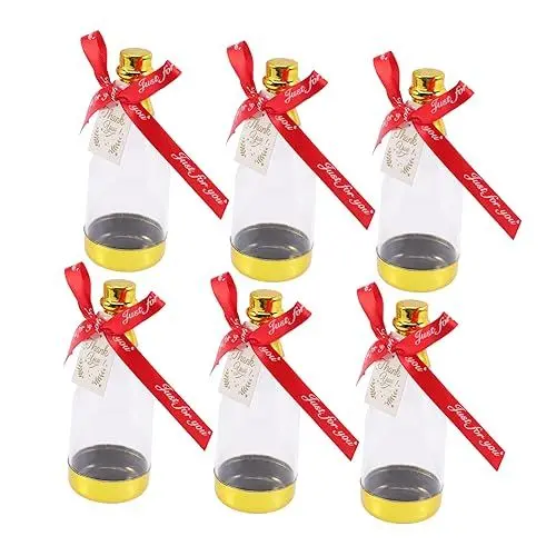 Produktbild: COHEALI 6st Sektflasche Zuckerdose Süßigkeiten-geschenkboxen Hochzeit Süßigkeiten Flasche Flaschenbehälter Süßigkeiten-tischdekorationen Für Partys Mini-flaschen Lose Seidentuch