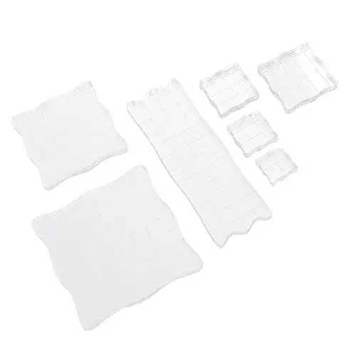 Produktbild: COHEALI 7 Stück Durchsichtige Blätter Durchsichtiges Fotoalbum Tafel Gedecktes Zubehör Dekorationswerkzeuge Prägewerkzeug Kartenherstellungswerkzeuge Acrylblock Für Siegel