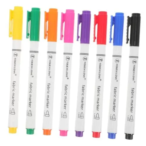 Produktbild: COHEALI 8st Graffiti-stift Zum Ausmalen Multifunktions-lackmarker Stoffmarker Permanent Leinwandmarker Stoffdekorationsstift Tragbarer Graffiti-marker Kleidung Stoff Stift Weiß Plastik