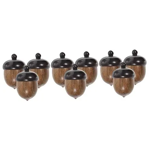 Produktbild: COHEALI 9 Stk Tannenzapfen-anhänger Aus Holz Eichel Halskette Miniatur Tannenzapfen Gefälschte Eichel Winzige Eicheln Eichel-halskettenanhänger Christbaumschmuck Natürlich Material