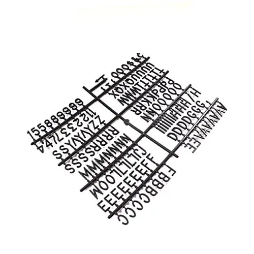 Produktbild: COHEALI Schwarzes Englisches Buchstabentafel-set 5 Stück Kunststoffbuchstaben für Filz-pinnwand