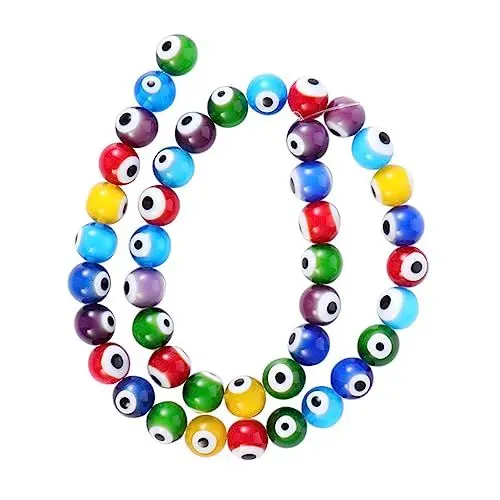 Produktbild: COHEALI Glasauge Perlen Halloween lose Perlen Böser Blick Perlen 10 mm Perlen für Halskette Armband Schmuckherstellung DIY Perlenzubehör