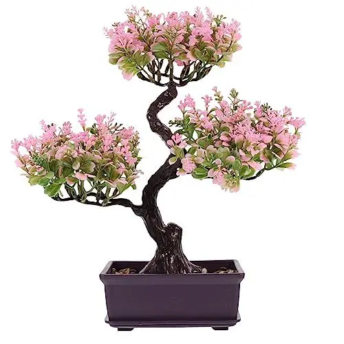 Produktbild: COHEALI Künstlicher Bonsai-Baum, Fast natürliche Blüte, Bonsai-Kunstbaum, Pflanze im Topf, künstliche Pflanze, Kunsttopfpflanze für den Innenbereich Dekoration