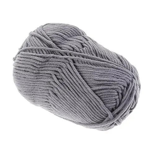 Produktbild: COHEALI Milch-Baumwoll-Garn super Spargarn beiges Garn cremefarbenes Garn Dickes Strickgarn Strickset Scarf Hand Knitting Crochet Braids Baumwollgarn zum Häkeln Strickzubehör Dark Grey