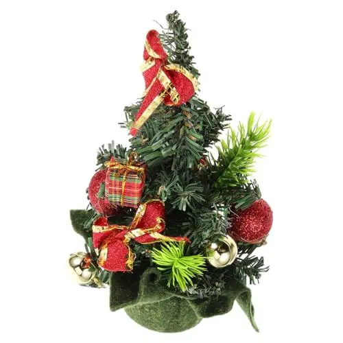 Produktbild: COHEALI Mini-Schreibtisch-Weihnachtsbaum Tisch-winterbaum Künstliche Weihnachtsbäume Weihnachtsbedarf Weihnachtsfeier Bäume Beflockter Weihnachtsbaum Desktop-dekor Statue PVC Kleiner Baum