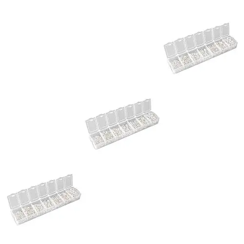 Produktbild: COHEALI 4500-teiliges Schmuckherstellungsset Mit 7 Rastern Rundes Set Mit Offenen Und Geschlossenen Ringen Silberne Schmuckverschlüsse Öffnungsringe Ohrringzubehör Zum Basteln