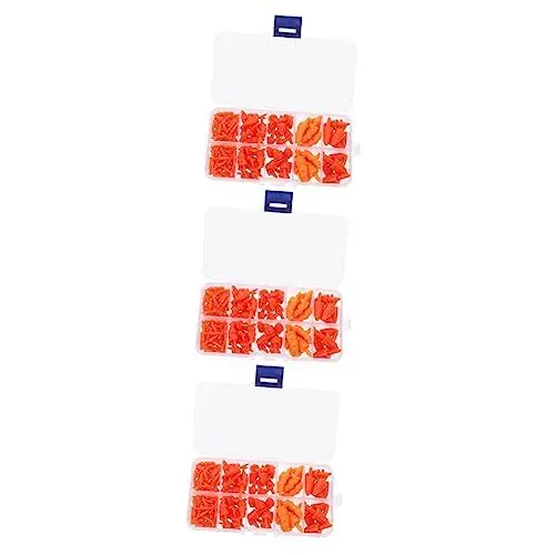 Produktbild: COHEALI Schmuckzubehör 480 Stück Kunststoff-Schneemann-Nasen-DIY-Kits Rotes Dekor Weihnachtsdekoration Schneemann-Nase Karotten Basteln Krippe Basteln Schneemann-Nase DIY
