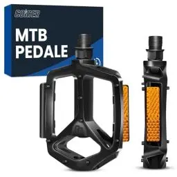 Produktbild: COICER Pedale Fahrrad mit Reflektierenden Streifen, Fahrradpedale rutschfest für MTB aus Aluminium, Ultraleichte Flat Pedale Mountainbike, 9/16 Zoll Bike Pedals für Rennrad, Ebike, Stadtrad