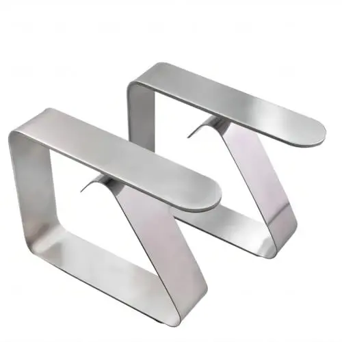 Produktbild: Coideal Verdickter Tischtuchklammern Edelstahl, 8 Stück Tischdeckenklammer Tischabdeckungsklemmen Tischdecke Clips Tischtuch Clips für Picknick, Party (Silber)
