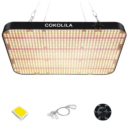 Produktbild: COKOLILA 2000W Led Grow Lampe mit Dimmbar, LED Pflanzenlampe Vollspektrum mit 1188pcs SMD Leds, UV & IR Dasiy Chain Funktion Grow Light für Zimmerpflanzen, Gemüse, Blume