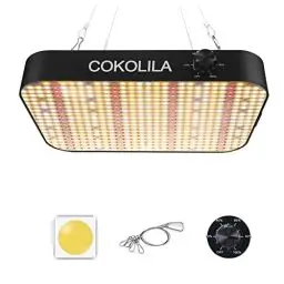 Produktbild: COKOLILA Dimmbarer Led Grow Lampe, 600w LED Pflanzenlampe Vollspektrum mit 588pcs SMD Leds, UV & IR Dasiy Chain Funktion Grow Light für Zimmerpflanzen, Gemüse, Blume
