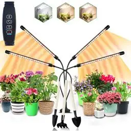 Produktbild: COKOLILA Pflanzenlampe LED, 80 LEDs Pflanzenlicht Vollspektrum Pflanzenleuchte 3000k 5000k 660nm Wachstumslampe mit Zeitschaltuhr, 10 Stufen, 3 Modi für Zimmerpflanzen Gemüse