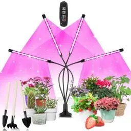 Produktbild: COKOLILA Pflanzenlampe Led, 4 Heads Pflanzenlicht Vollspektrum, Wachstumslampe, Dimmable Grow Light Pflanzenleuchte mit Zeitschaltuhr für Small Zimmerpflanzen
