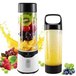 Produktbild: COKUNST Tragbarer Mixer für Smoothies und Shakes, 530ml Portable Blender mit 6 Klingen, Wiederaufladbarem Typ-C, Smoothie Mixer, Mini-Mixer mit Griffdeckel für die Reisesportküche