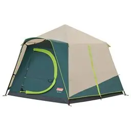 Produktbild: Coleman Polygon 5, großes 5-Personen-Zelt mit 360°-Sicht, 5-Mann-Familienzelt, stabile Stahlstangenkonstruktion, leicht aufzubauen, 100% wasserdichtes Campingzelt, braun, Einheitsgröße