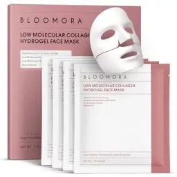 Produktbild: Collagen Maske Overnight, Hydrogel & Niedermolekulare Tiefen Kollagen Maske Overnight, Glass Skin Face Mask, Collagen Mask für Straffung, Elastizität & Feuchtigkeitsversorgung, Gesichtsmaske 34g*4Stk