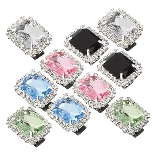 Produktbild: COLLBATH 10St Edelstein Schuhschnalle retro styles schuhclips Schnürsenkel Schuhanhänger für Damen Turnschuhe für Damen Zubehör für Clip für Schuhzubehör Schuhschmuck aus Strass Jahrgang