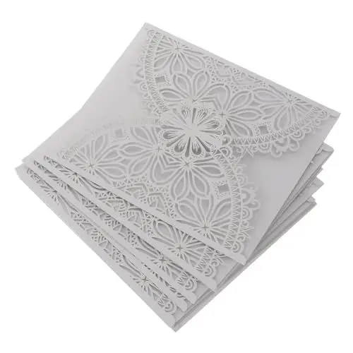 Produktbild: COLLBATH Hochzeitskarten Im Europäischen Stil Mit Hohlpapier-kunstmotiv Einladungen Für Besondere Anlässe Duschen Hochzeiten Abschlussfeiern Zufällige Farbe 10 Stück