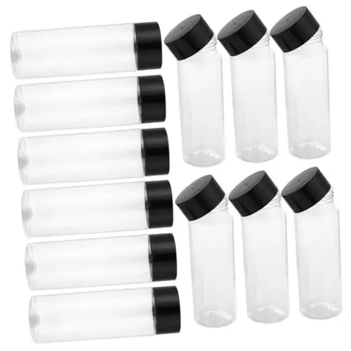 Produktbild: COLLBATH 12St Gewürzflaschen Saftflaschen transparente Saftflasche plastik-Smoothie-Flaschen Wasserflasche Saftglas Saftklare Gläser Mit Deckel Gewürzbox Container