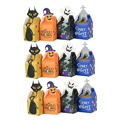 Produktbild: COLLBATH 12er-pack Halloween-party-geschenkbox Kreative Süßigkeitenhüllen Für Halloween-süßigkeitenhalter Behälter