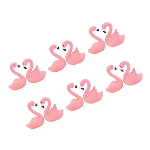 Produktbild: COLLBATH Flamingo-kuchendekorationen 12 Stück Essbare Flamingo-ornamente Bezaubernde Dekoration Für Party Garten Zuhause Auto