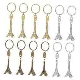 Produktbild: COLLBATH 12 Stücke Retro Eiffelturm Schlüsselanhänger Mini Schlüsselkettengold Silber und Bronze Perfekte Dekoration für Taschen und Schlüssel Ideal Souvenir