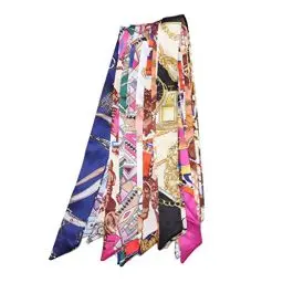 Produktbild: COLLBATH 16st Handtasche Seidenschal Schmales Halstuch Handgelenk Paket Dekoration Seidenschalband Mode Seidenschal Satin Kopfhaarschal Weiblicher Seidenschal Stoff Haartuch Taschen Damen