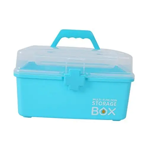 Produktbild: COLLBATH 1Stk Hausapotheke Erste-Hilfe-Set für Babys Erste Hilfe Erste-Hilfe-Kasten Medizin-Kit medizinisches notfallset medizinkoffer Medizin Fall Medikamentenbehälter Plastik Blue