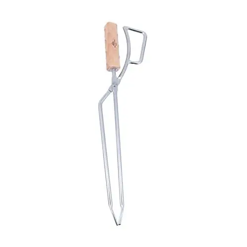 Produktbild: COLLBATH Edelstahl Grill BBQ Werkzeuge Buche Holz Griff Hohe Temperatur Widerstand Holzkohle Klemme